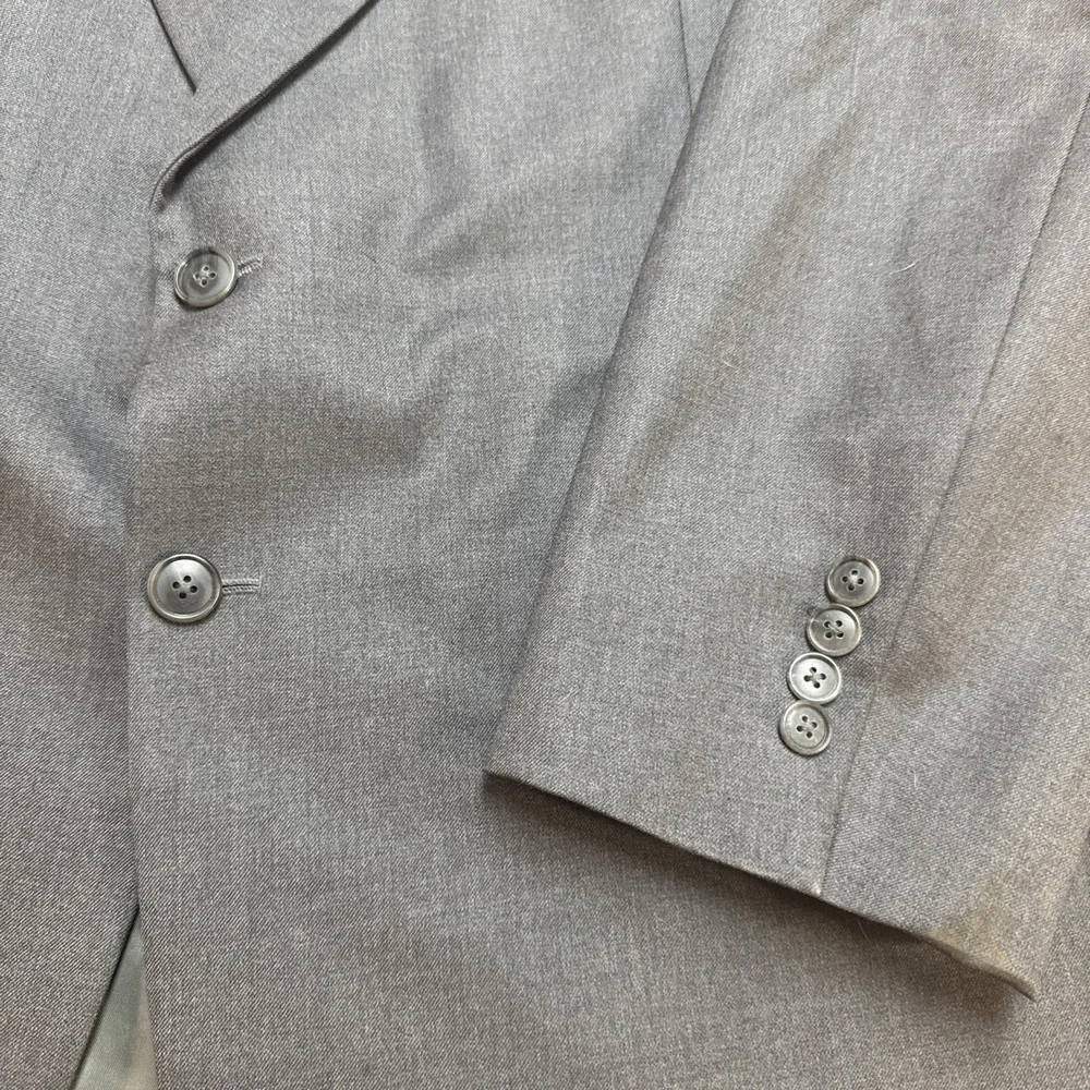 Vintage Duru's Chicago Tailor 2 Piece Suit 48R Jacket 40 x 28 Pants Medium Gray